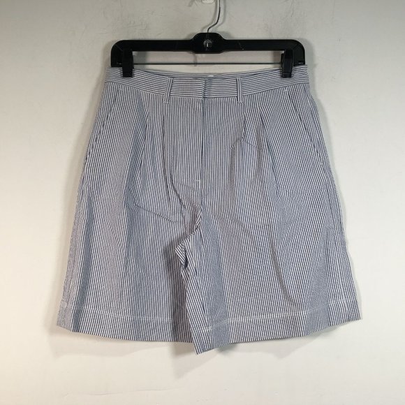 J. Peterman Florentine Seersucker Pleated Striped Short,...
